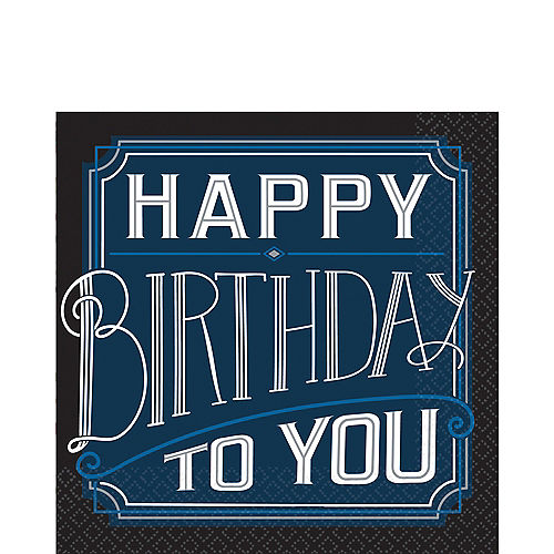 Nav Item for Happy Birthday Classic Paper Lunch Napkins, 6.5in, 16ct Image #1