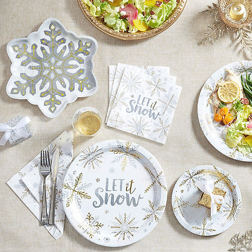 Sparkling Snowflake Lunch Napkins 16ct Image #2