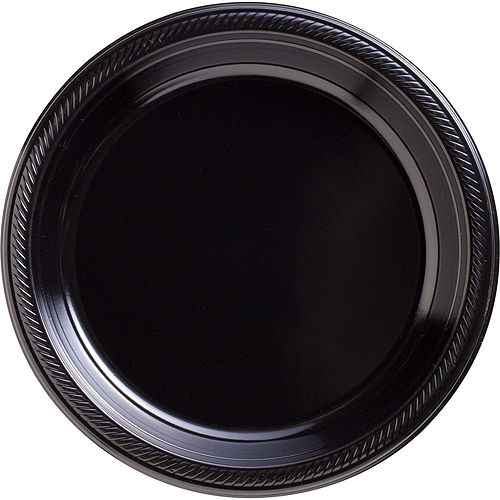 Nav Item for Black & Orange Plastic Tableware Kit for 50 Guests Image #3