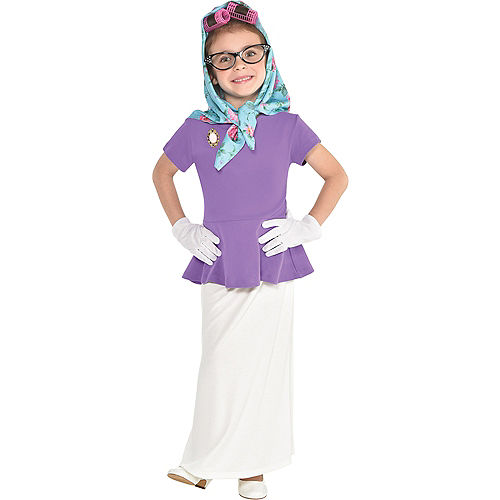Nav Item for Girls 100th Day of School Grandma Costume Accessory Kit Image #2