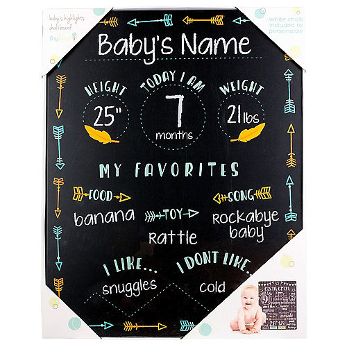 Nav Item for Baby Boy Milestones Chalkboard Sign Image #4