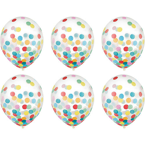 Multicolor Confetti Balloons 6ct, 12in Image #2