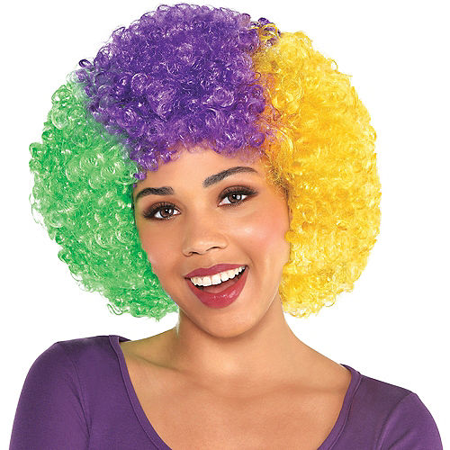 Mardi Gras Curly Wig Image #1