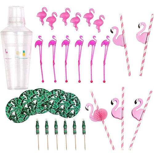 Tropical Flamingo Cocktail Shaker Kit Image #1
