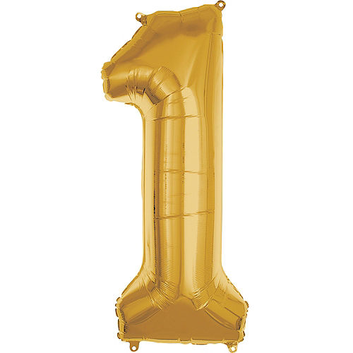 50in Gold Number Balloon (1) Image #1