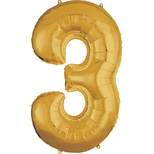 Nav Item for 50in Gold Number Balloon (3) Image #1