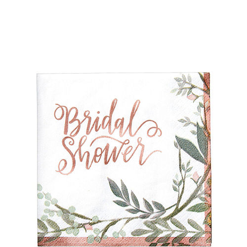 Metallic Floral Greenery Bridal Shower Party Kit for 32 Guests Image #4