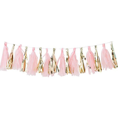 Ginger Ray Gold and Pink Tassel Garland Image #1