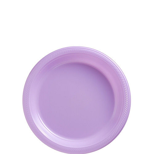 Lavender Plastic Tableware Kit for 50 Guests Image #2