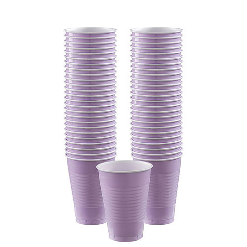 Lavender Plastic Tableware Kit for 50 Guests Image #5