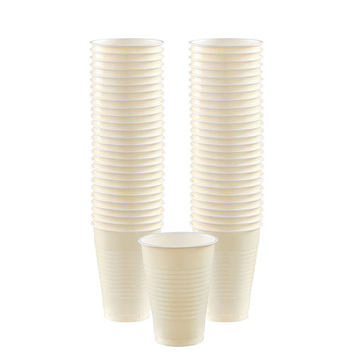 Vanilla Plastic Tableware Kit for 50 Guests Image #5