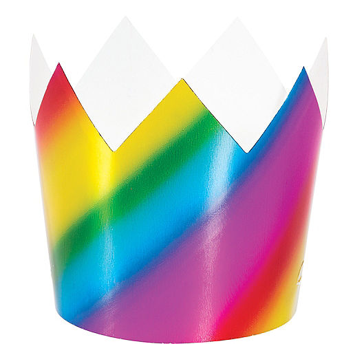 Nav Item for Metallic Rainbow Crowns 8ct Image #1