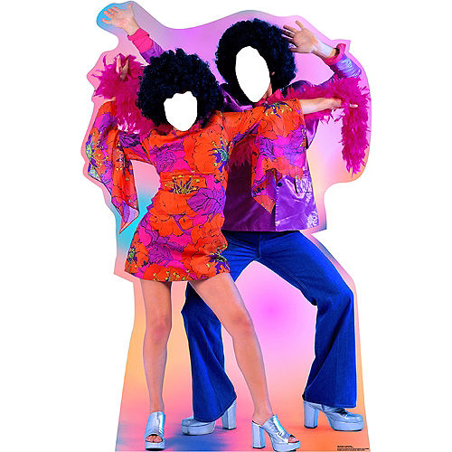 Nav Item for 70s Disco Dance Couple Life-Size Photo Cardboard Cutout Image #1