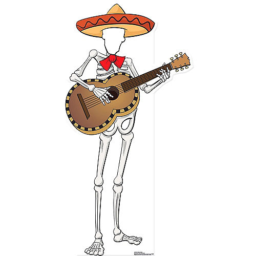 Nav Item for Fiesta Skeleton Life-Size Photo Cardboard Cutout Image #1