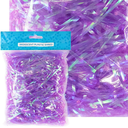 Iridescent Purple Plastic Easter Grass Image #1