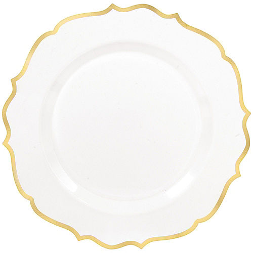 White & Gold Ornate Premium Tableware Kit for 40 Guests Image #3