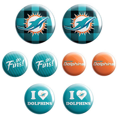 Nav Item for Miami Dolphins Buttons 8ct Image #1