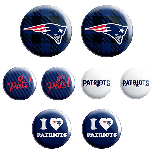 New England Patriots Buttons 8ct Image #1