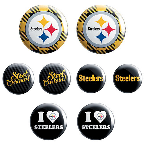 Pittsburgh Steelers Buttons 8ct Image #1