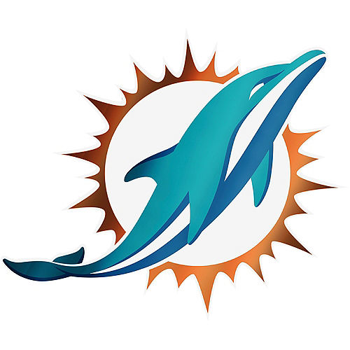 Nav Item for Metallic Miami Dolphins Sticker Image #1