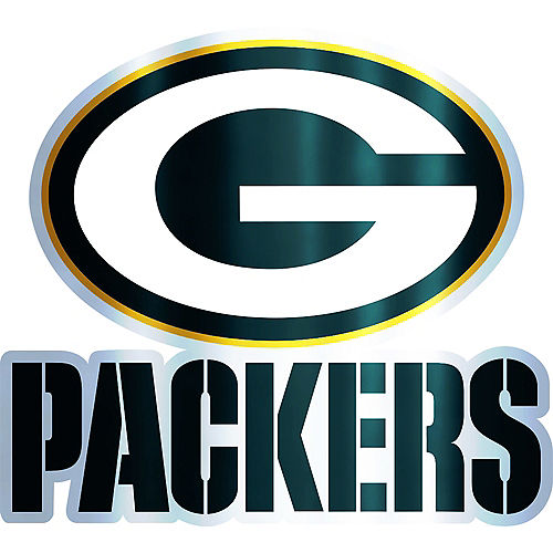Nav Item for Metallic Green Bay Packers Sticker Image #1