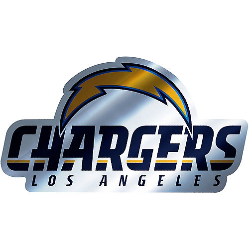 Nav Item for Metallic Los Angeles Chargers Sticker Image #1