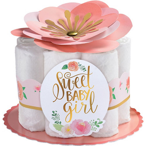 Nav Item for Floral Baby Diaper Centerpiece Kit Image #1