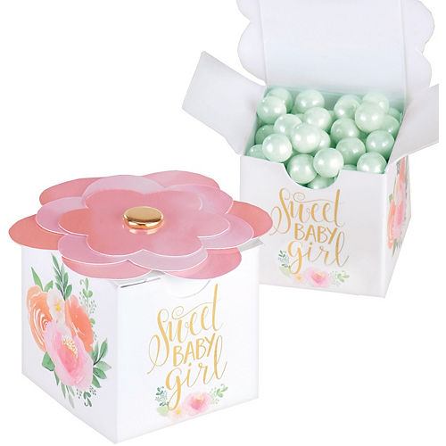 Floral Baby Favor Boxes 8ct Image #1
