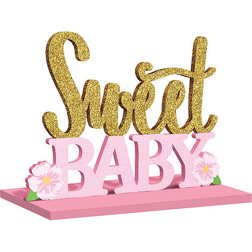 Glitter Sweet Baby Table Sign Image #1