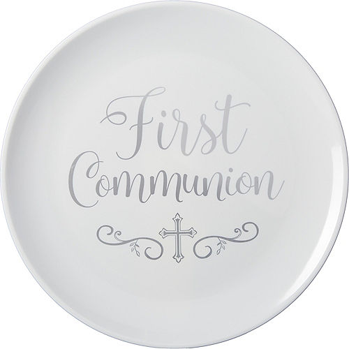 Nav Item for Silver First Communion Round Platter Image #1