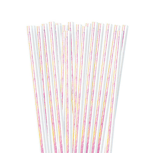 Iridescent Paper Straws 24ct Image #1