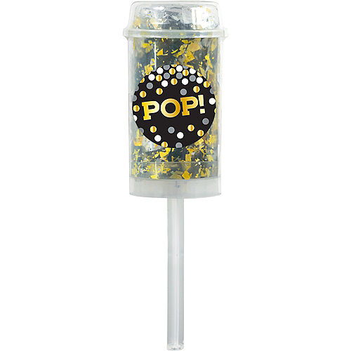 Nav Item for Black, Gold & Silver Pop! Confetti Poppers 2ct Image #1
