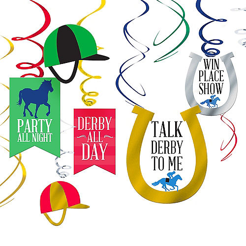 Nav Item for Derby Day Swirl Decorations 12ct Image #1