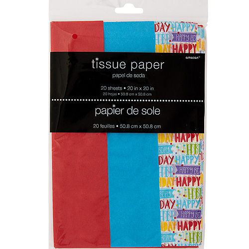 Nav Item for Rainbow Happy Birthday Tissue Paper 20ct Image #1