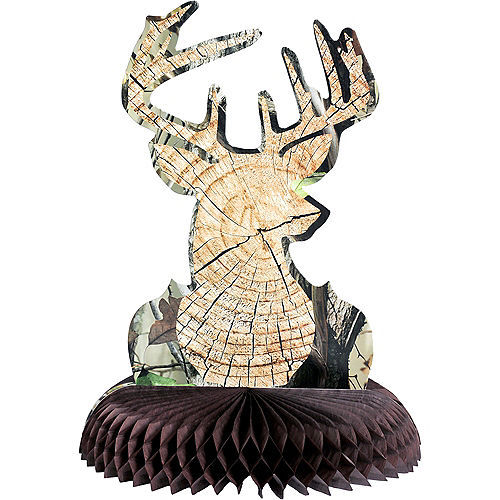 Nav Item for Hunting Camo Big Buck Honeycomb Centerpiece Image #1