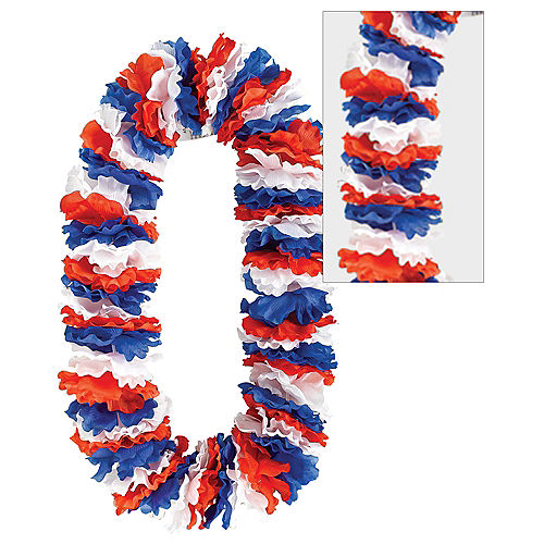 Giant Red, White & Blue Lei Image #1