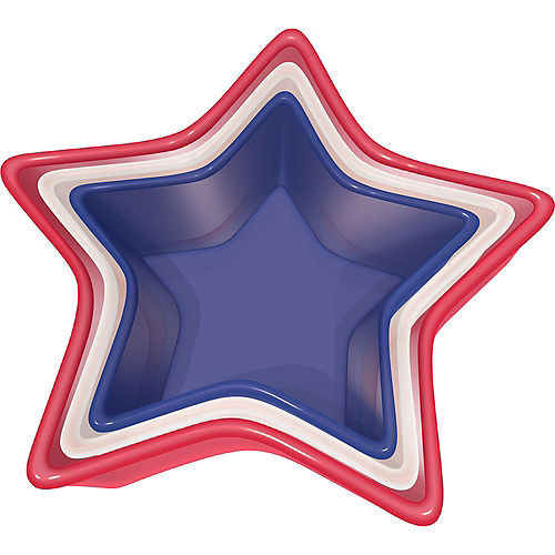 Nested Red, White & Blue Star Bowls 3ct Image #1
