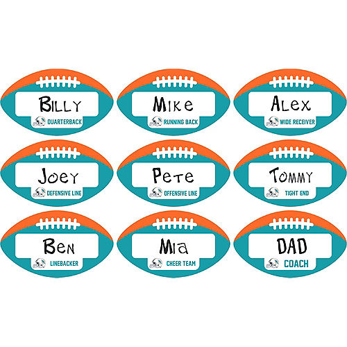 Nav Item for Miami Dolphins Place Cards 9ct Image #1