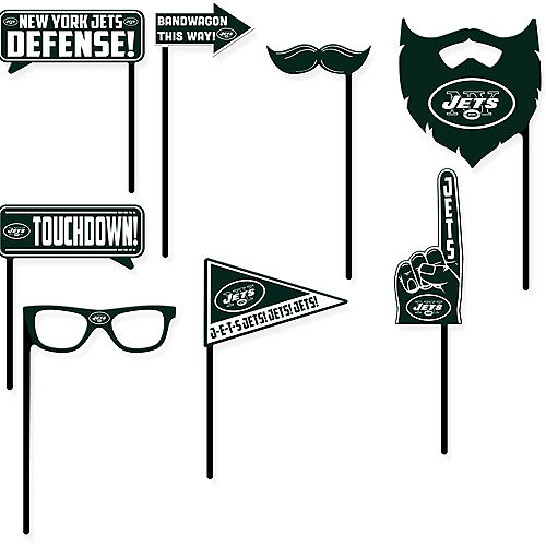 New York Jets Photo Booth Props 9ct Image #1