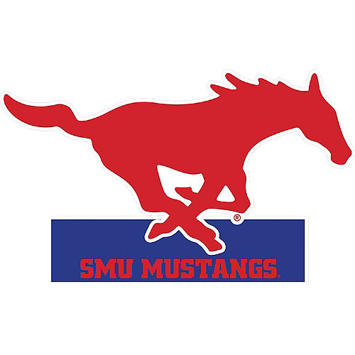 Southern Methodist University Mustangs Plastic Table Sign, 9in x 6in - NCAA Image #1