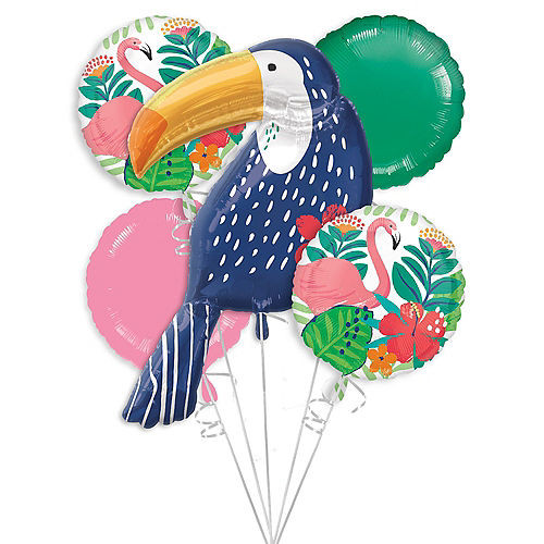 Nav Item for Tropical Jungle Balloon Bouquet 5pc Image #1