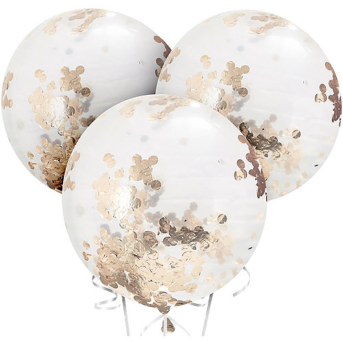 Ginger Ray Giant Rose Gold Confetti Balloons 3ct, 36in Image #2