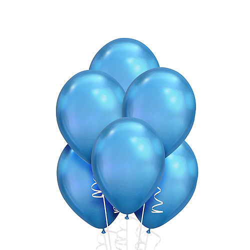 Royal Blue Chrome Balloons 25ct, 11in Image #1