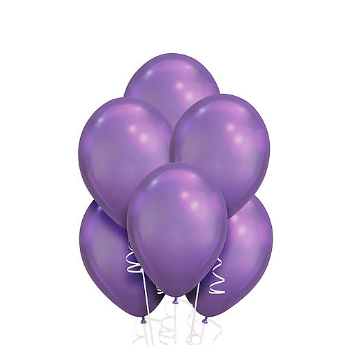 Purple Chrome Balloons 25ct, 11in Image #1
