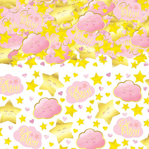 Metallic Gold & Pink Oh Baby Confetti Image #1