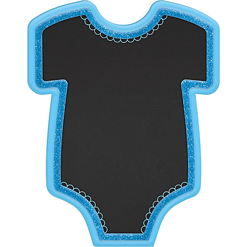 Blue Bodysuit Baby Shower Chalkboard Easel Sign Image #1