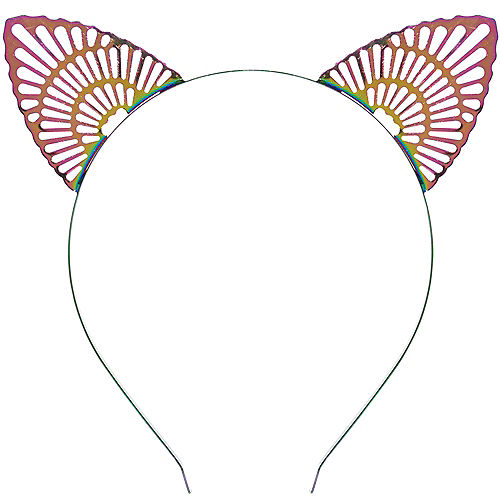 Colorful Filigree Cat Ears Headband Image #1