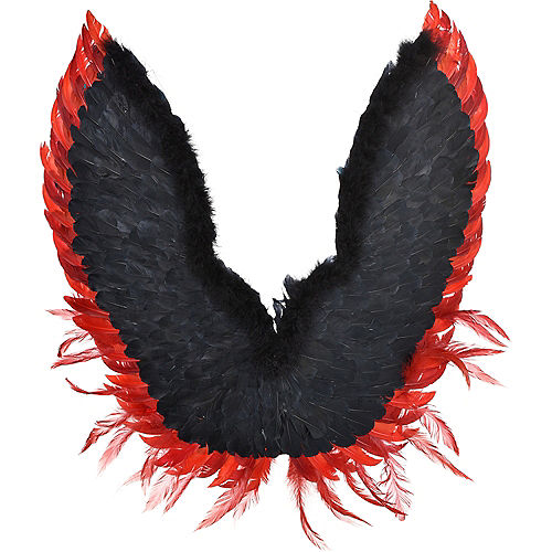 Nav Item for Red-Tipped Black Feather Wings Image #2