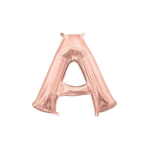 13in Air-Filled Rose Gold Letter Balloon (A) Image #1