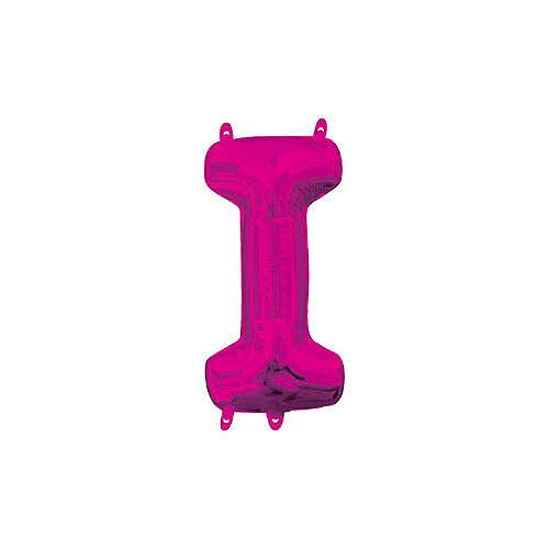 13in Air-Filled Bright Pink Letter Balloon (I) Image #1